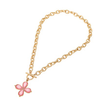 Pink Floral Toggle Necklace