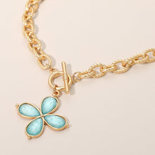 Blue Floral Toggle Necklace