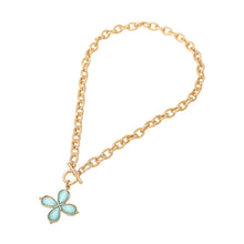 Blue Floral Toggle Necklace