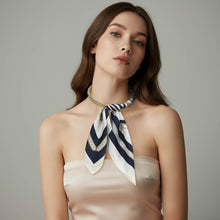 Navy Bubble Chain Scarf Necklace