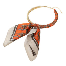 Orange Bubble Chain Scarf Necklace