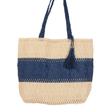 Navy Striped Beach Bag