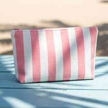 Pink Striped Pouch