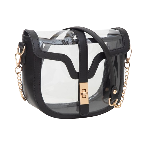 Black Emma Clear Bag