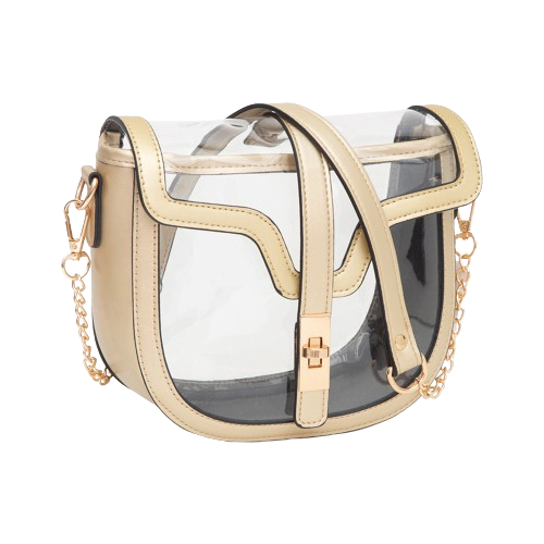 Gold Emma Clear Bag