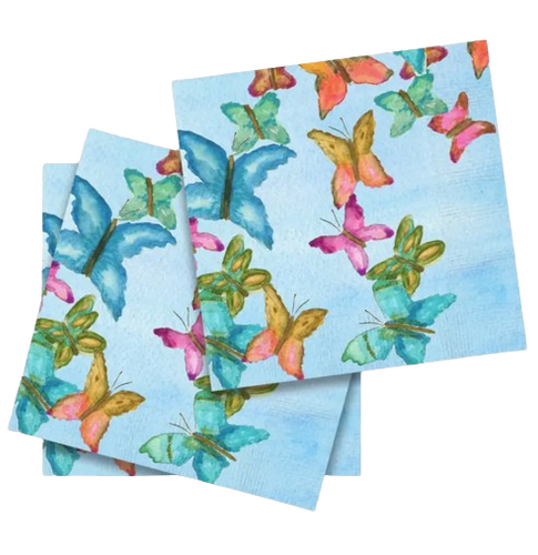 Butterflies Flying Cocktail Napkin