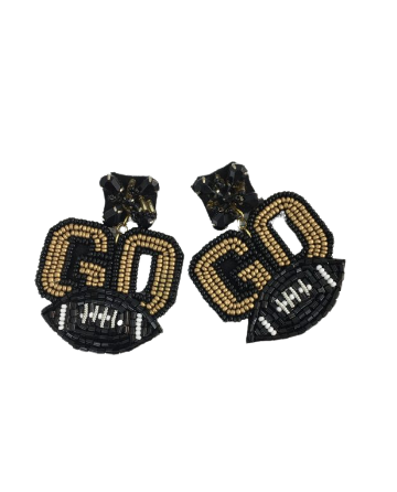 Go Saints Beaded Earrings