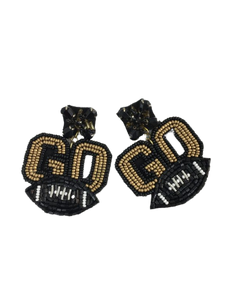 Go Saints Beaded Earrings