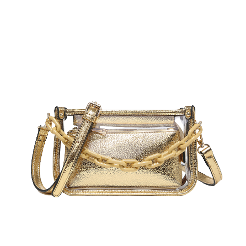 Gold Clear Bag with Pouch