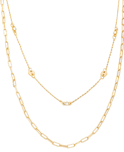 Gold Layered Paperclip Coin Necklace