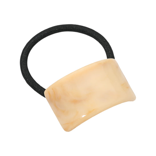 Ivory Rectangle Ponytail Holder