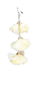 Ivory Three Flower Earring