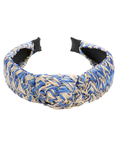Blue & Ivory Knot Headband