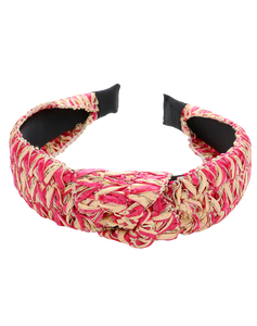 Fuchsia & Ivory Knot Headband