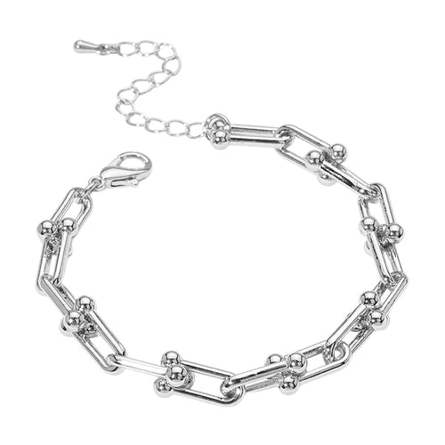 Silver 14k Gold Plated Link Bracelet