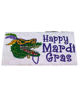 Mardi Gras Gator Doormat