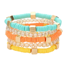 Set of 5 Multicolor Stretch Bracelets
