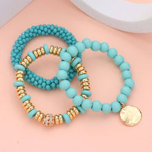 Set of 3 Turquoise Stretch Bracelets