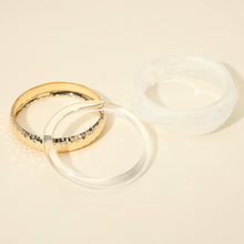 Set of 3 Ivory Gold Bangles