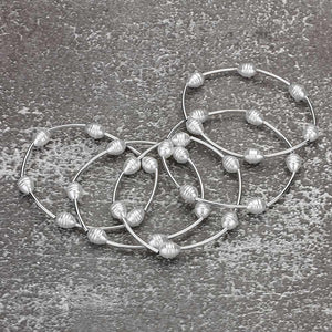 Silver Shell Pearl Tube Bracelet