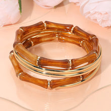 Tortoise Bamboo Gold Bangle Set