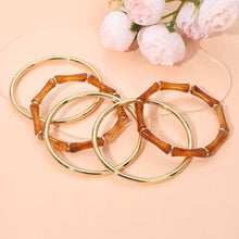 Tortoise Bamboo Gold Bangle Set