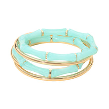 Turquoise Gold Bangle Set
