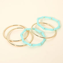 Turquoise Gold Bangle Set