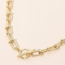 Gold Link Toggle Necklace