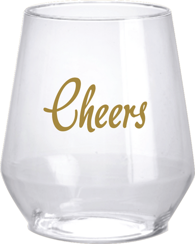 Cheers Stemless Wine Glass