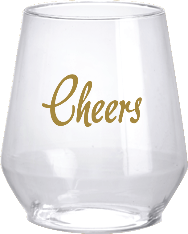 Cheers Stemless Wine Glass