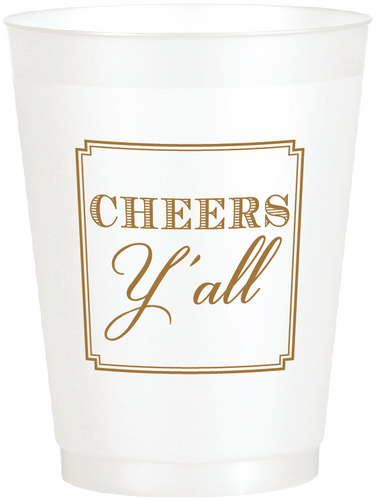 Cheers Y'all Frosted Cups