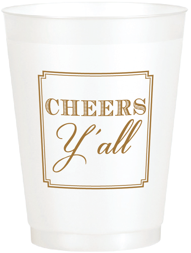 Cheers Y'all Frosted Cups