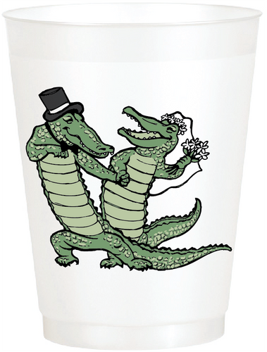 Alligator Wedding Frosted Cups