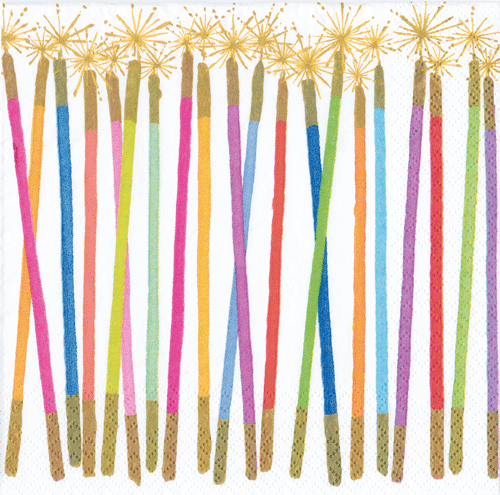 Birthday Candles Cocktail Napkin