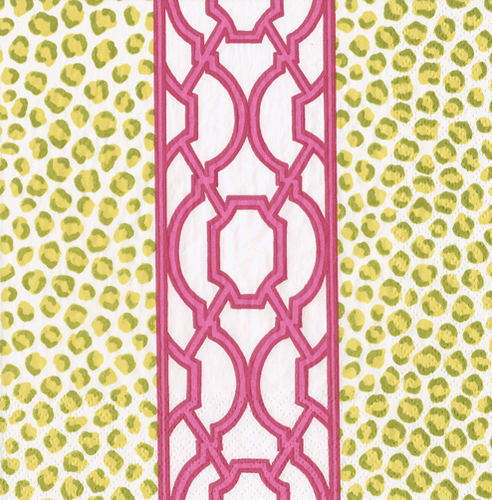 Knots and Spots Green Cocktail Napkins