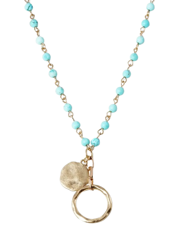 Turquoise Lara Charm Necklace