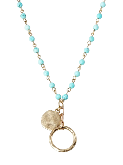 Turquoise Lara Charm Necklace