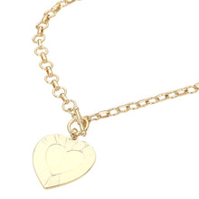 Nested Heart Toggle Necklace