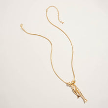 Gold Fish Duo Charm Necklace