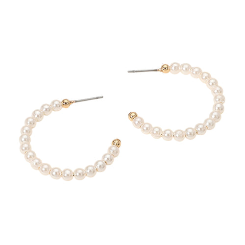 Mini Pearl Hoop Earring