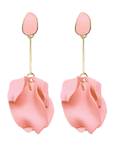 Pink Dangling Petal Earrings