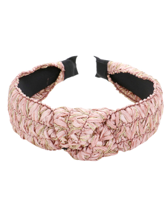 Pink & Ivory Knot Headband
