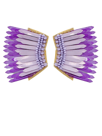 Purple Sequin Wing Earrings