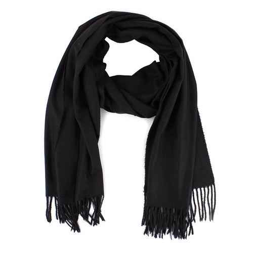 Black Cashmere Blend Scarf