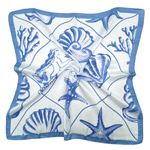 Blue Nautical Square Scarf