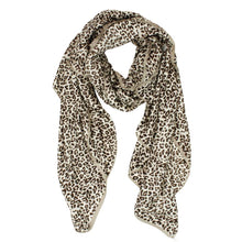 Leopard Print Silky Scarf