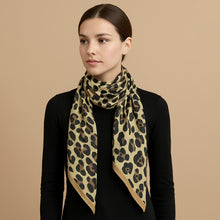 Leopard Print Silky Scarf