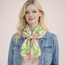 Floral Watercolor Square Scarf