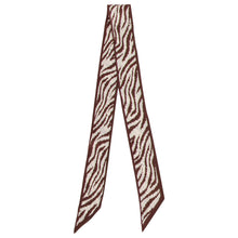 Chocolate Zebra Twilly Scarf